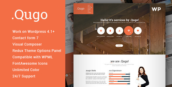 Qugo Preview Wordpress Theme - Rating, Reviews, Preview, Demo & Download
