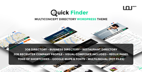 QuickFinder Preview Wordpress Theme - Rating, Reviews, Preview, Demo & Download