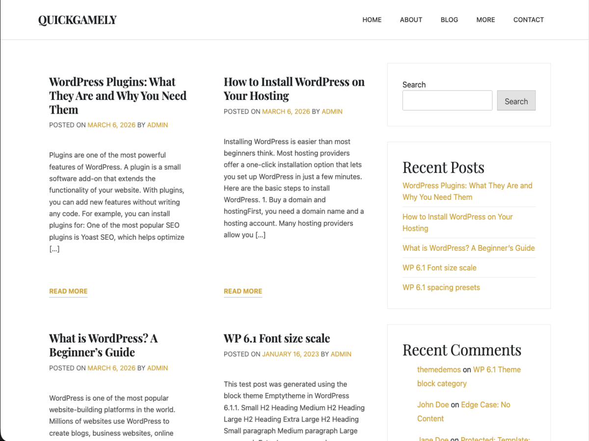Quickgamely Preview Wordpress Theme - Rating, Reviews, Preview, Demo & Download