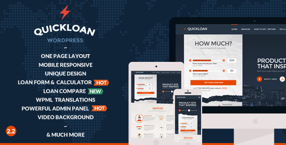 QuickLoan Preview Wordpress Theme - Rating, Reviews, Preview, Demo & Download