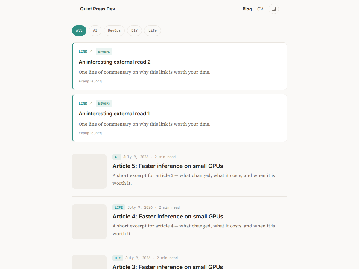 Quiet Press Preview Wordpress Theme - Rating, Reviews, Preview, Demo & Download