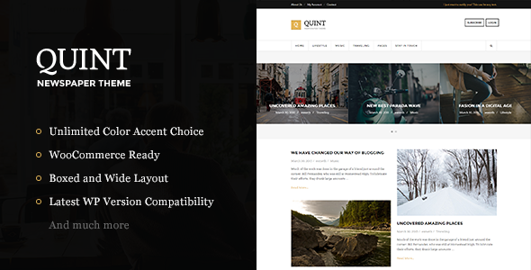 Quint Preview Wordpress Theme - Rating, Reviews, Preview, Demo & Download
