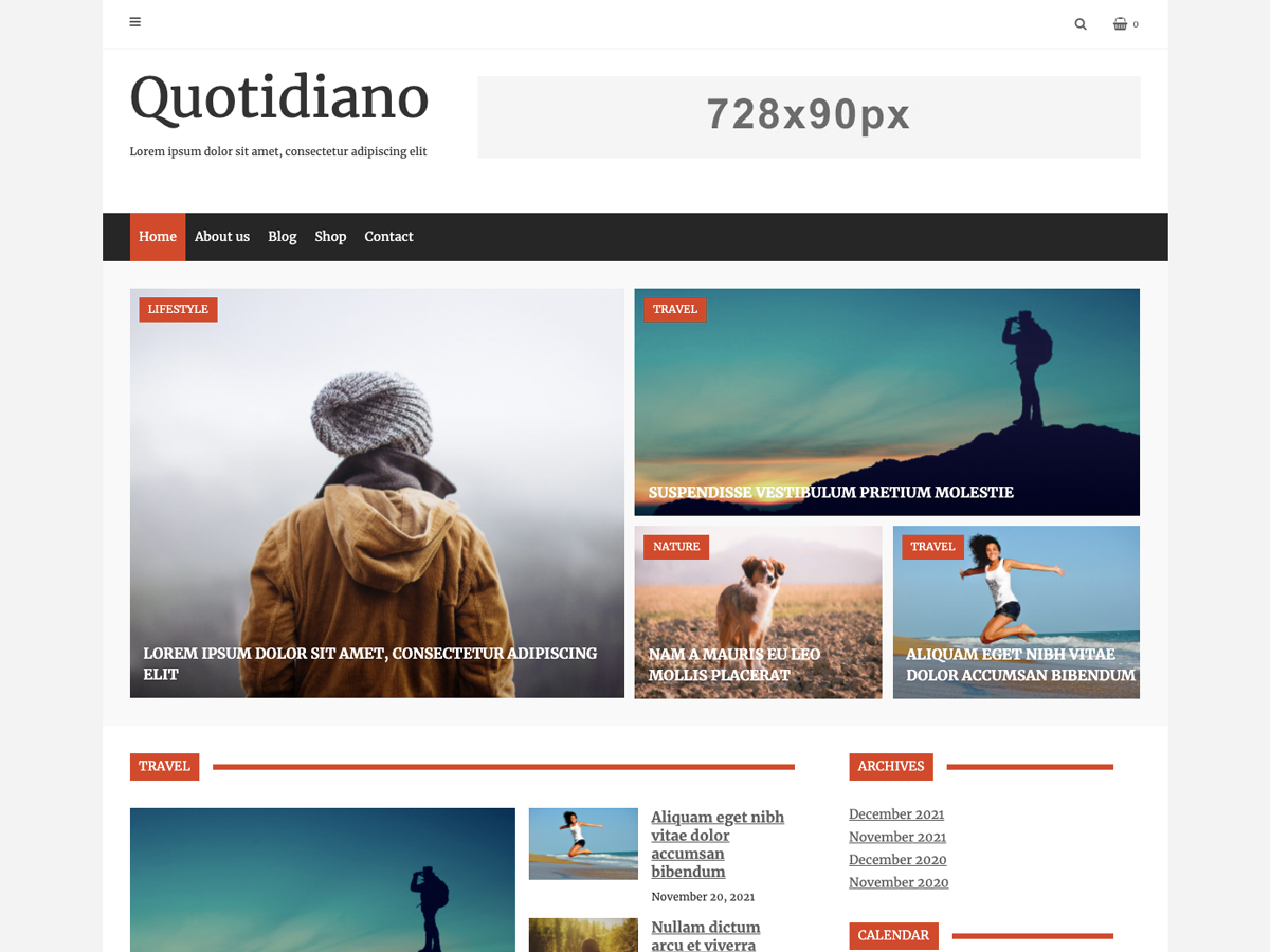 Quotidiano Preview Wordpress Theme - Rating, Reviews, Preview, Demo & Download