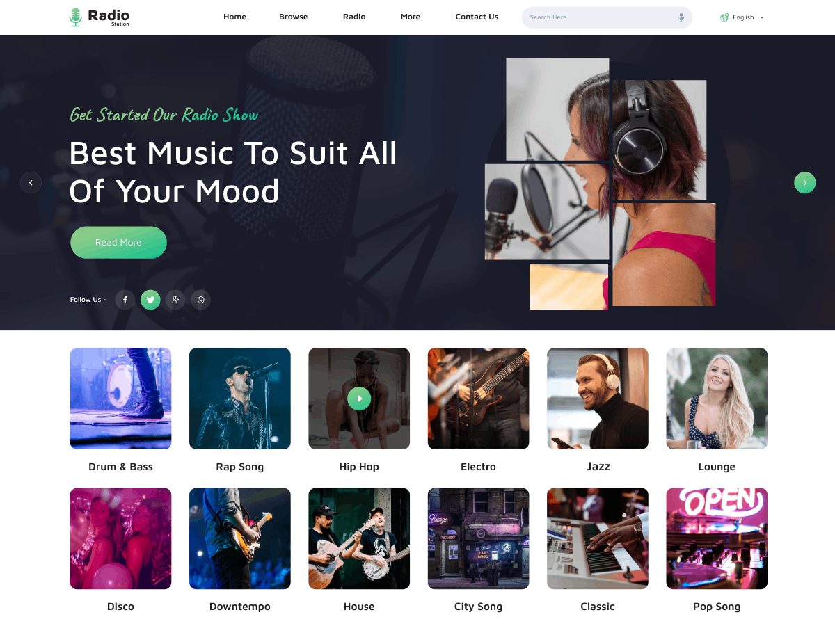 Radio Station Preview Wordpress Theme - Rating, Reviews, Preview, Demo & Download