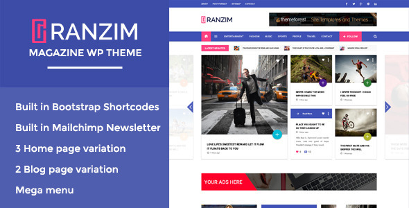 Ranzim Preview Wordpress Theme - Rating, Reviews, Preview, Demo & Download