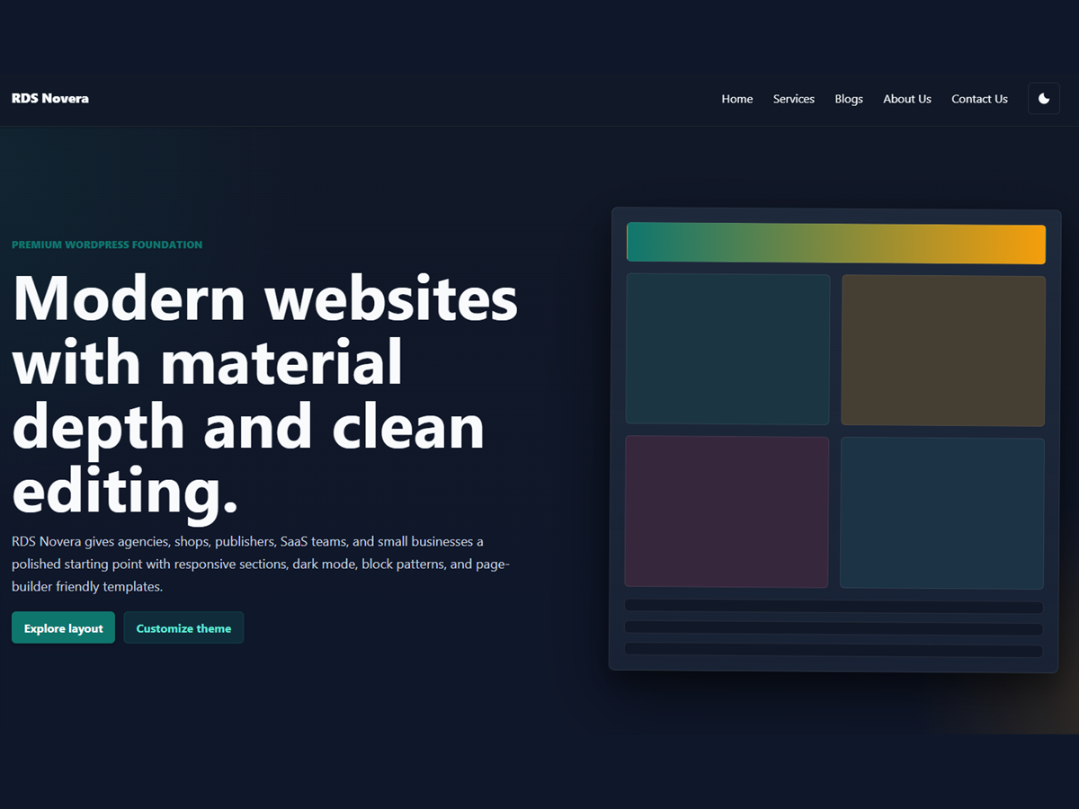 RDS Novera Preview Wordpress Theme - Rating, Reviews, Preview, Demo & Download