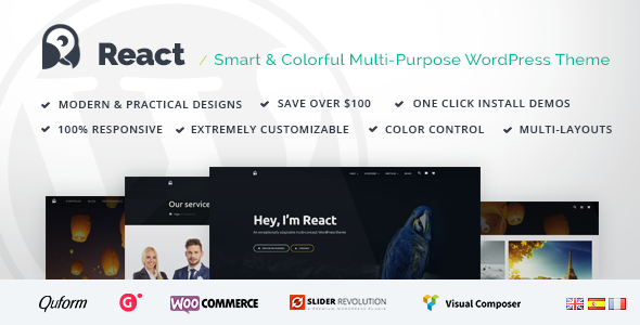 React Preview Wordpress Theme - Rating, Reviews, Preview, Demo & Download
