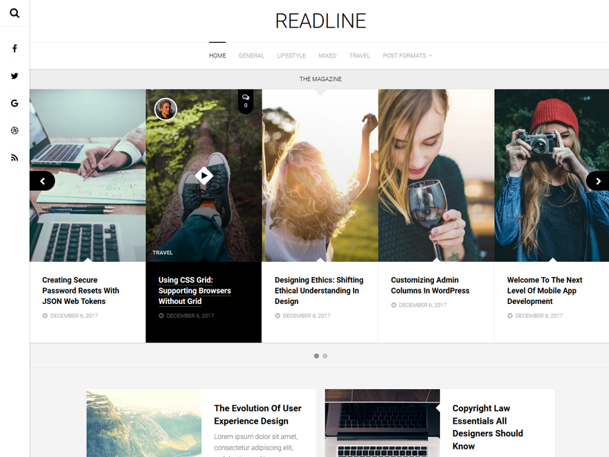 Readline Preview Wordpress Theme - Rating, Reviews, Preview, Demo & Download