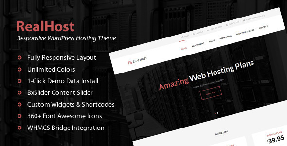 RealHost Preview Wordpress Theme - Rating, Reviews, Preview, Demo & Download