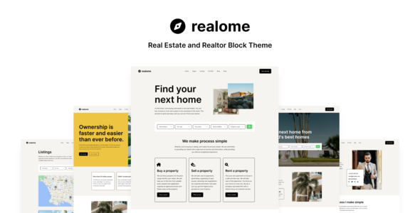 Realome Preview Wordpress Theme - Rating, Reviews, Preview, Demo & Download