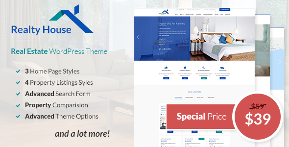 Realty House Preview Wordpress Theme - Rating, Reviews, Preview, Demo & Download