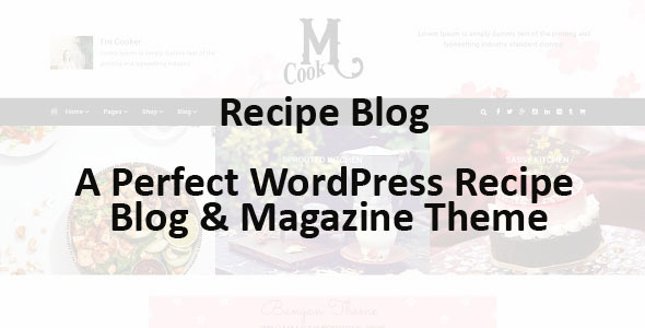 Recipe Blog Preview Wordpress Theme - Rating, Reviews, Preview, Demo & Download