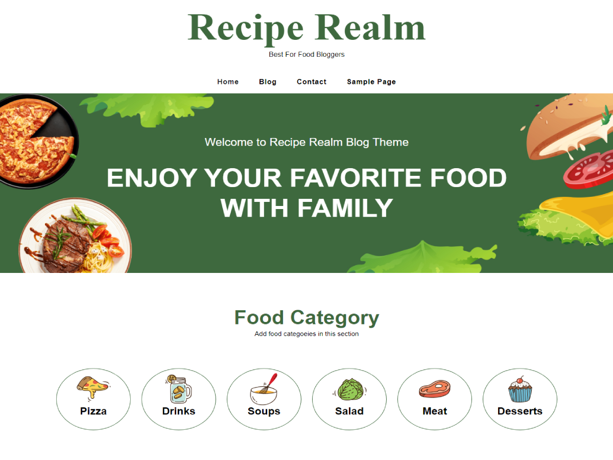 Recipe Realm Preview Wordpress Theme - Rating, Reviews, Preview, Demo & Download