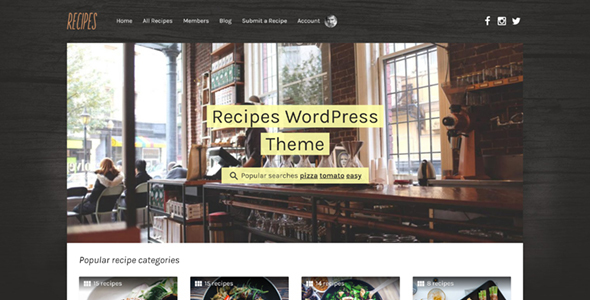 Recipes Preview Wordpress Theme - Rating, Reviews, Preview, Demo & Download
