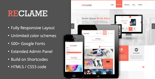 Reclame Preview Wordpress Theme - Rating, Reviews, Preview, Demo & Download