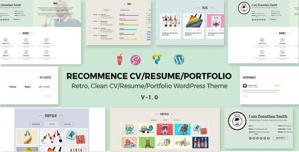 Recommence Preview Wordpress Theme - Rating, Reviews, Preview, Demo & Download