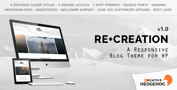 ReCreation Preview Wordpress Theme - Rating, Reviews, Preview, Demo & Download