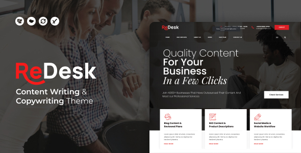 ReDesk Preview Wordpress Theme - Rating, Reviews, Preview, Demo & Download
