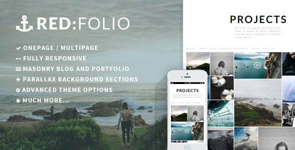 Redfolio Preview Wordpress Theme - Rating, Reviews, Preview, Demo & Download