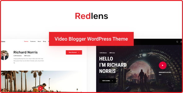 Redlens Preview Wordpress Theme - Rating, Reviews, Preview, Demo & Download