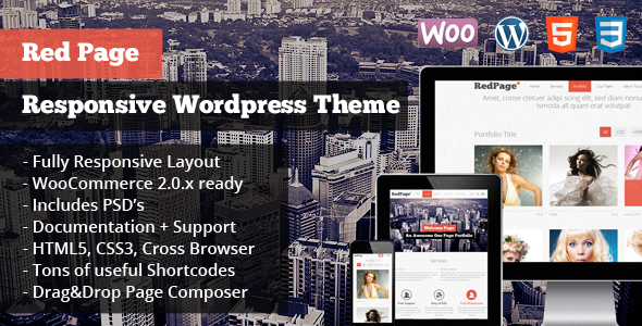 RedPage Preview Wordpress Theme - Rating, Reviews, Preview, Demo & Download