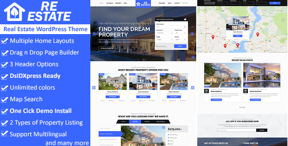 ReEstate Preview Wordpress Theme - Rating, Reviews, Preview, Demo & Download