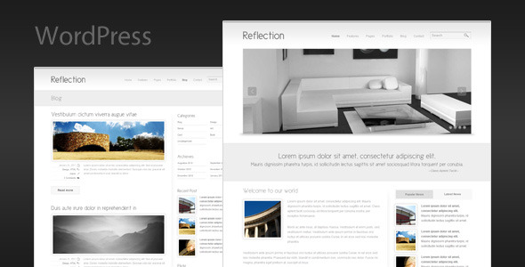 Reflection Preview Wordpress Theme - Rating, Reviews, Preview, Demo & Download
