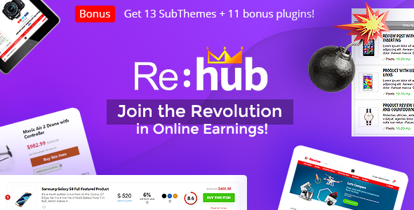 REHub Preview Wordpress Theme - Rating, Reviews, Preview, Demo & Download