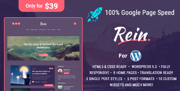 Rein Preview Wordpress Theme - Rating, Reviews, Preview, Demo & Download