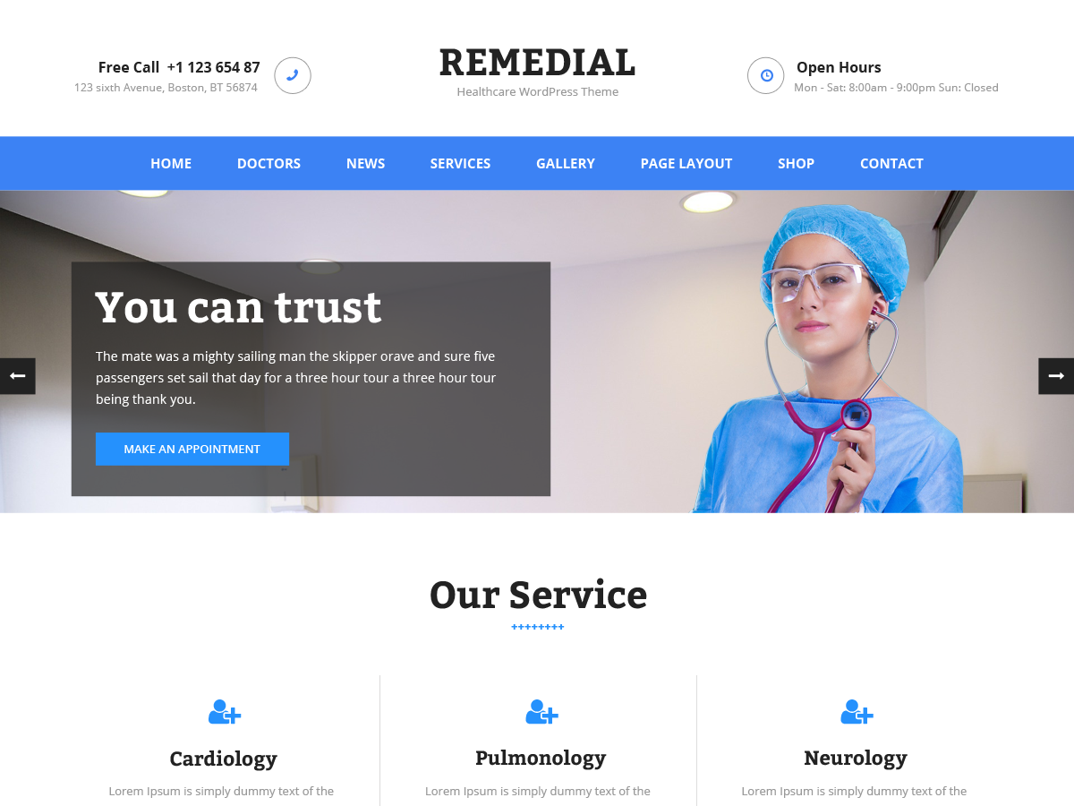 Remedial Preview Wordpress Theme - Rating, Reviews, Preview, Demo & Download