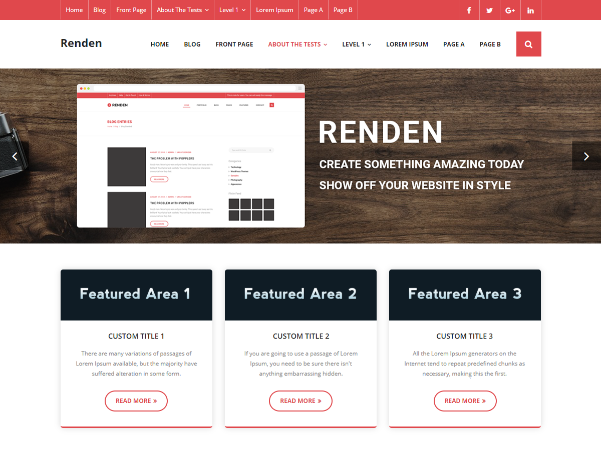 Renden Minimal Preview Wordpress Theme - Rating, Reviews, Preview, Demo & Download