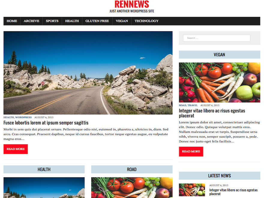 RenNews Child Preview Wordpress Theme - Rating, Reviews, Preview, Demo & Download
