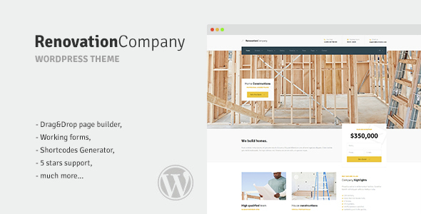 Renovation Company Preview Wordpress Theme - Rating, Reviews, Preview, Demo & Download