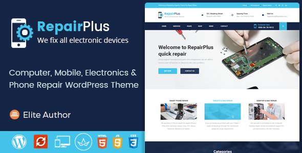 Repair Plus Preview Wordpress Theme - Rating, Reviews, Preview, Demo & Download