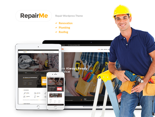 RepairMe Preview Wordpress Theme - Rating, Reviews, Preview, Demo & Download