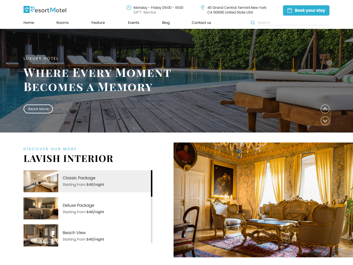 Resort Motel Preview Wordpress Theme - Rating, Reviews, Preview, Demo & Download