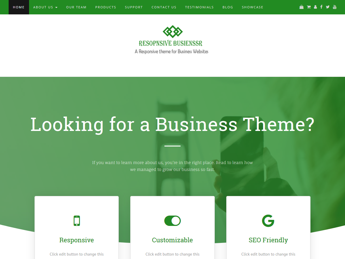 Responsive Businessr Preview Wordpress Theme - Rating, Reviews, Preview, Demo & Download