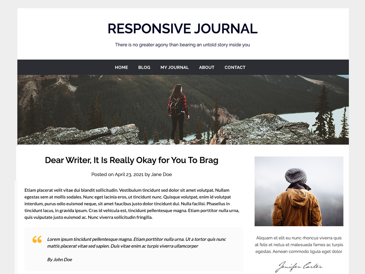 Responsive Journal Preview Wordpress Theme - Rating, Reviews, Preview, Demo & Download