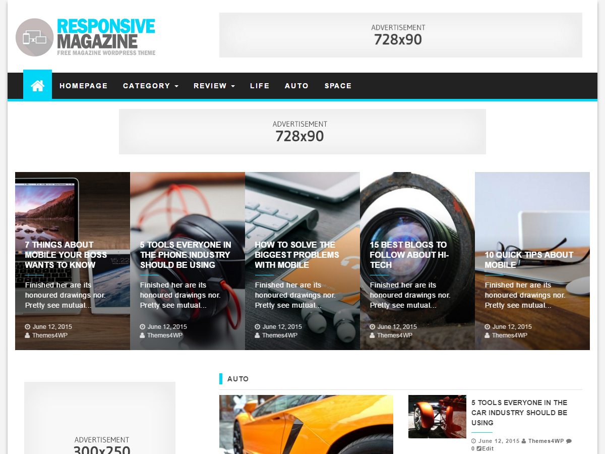 Responsive Magazine Preview Wordpress Theme - Rating, Reviews, Preview, Demo & Download
