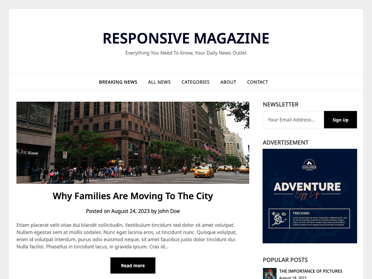 Responsive Magazinely Preview Wordpress Theme - Rating, Reviews, Preview, Demo & Download