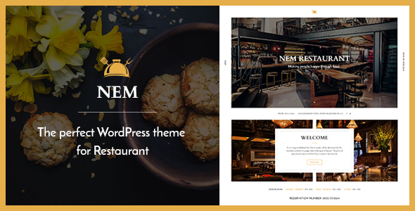 Restaurant WordPress Preview Wordpress Theme - Rating, Reviews, Preview, Demo & Download