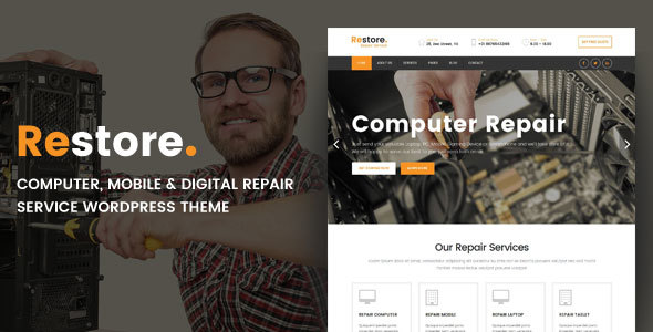 Restore Preview Wordpress Theme - Rating, Reviews, Preview, Demo & Download