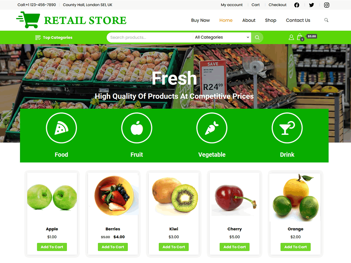 Retail Storefront Preview Wordpress Theme - Rating, Reviews, Preview, Demo & Download