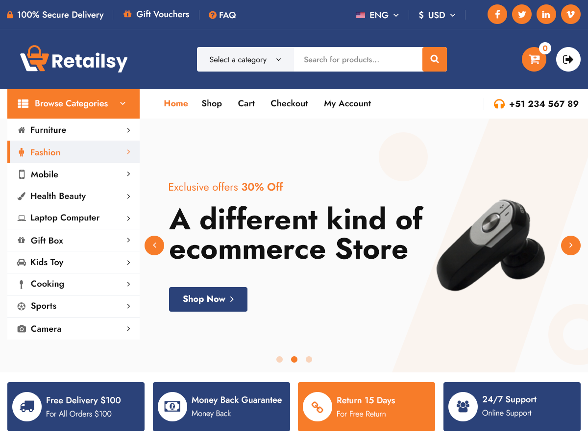Retailsy Preview Wordpress Theme - Rating, Reviews, Preview, Demo & Download