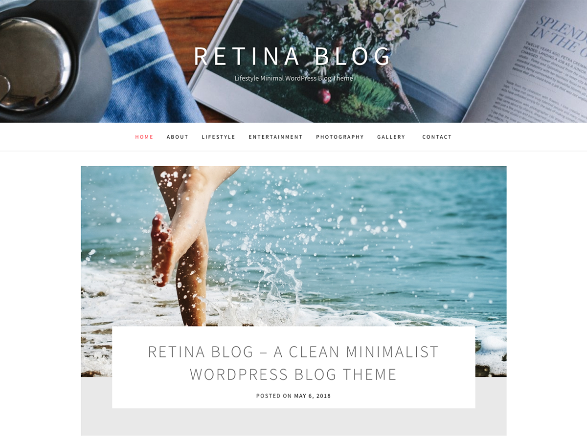 Retina Blog Preview Wordpress Theme - Rating, Reviews, Preview, Demo & Download