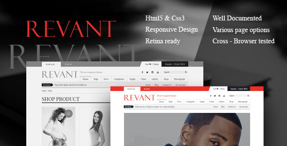 Revant Magazine Preview Wordpress Theme - Rating, Reviews, Preview, Demo & Download