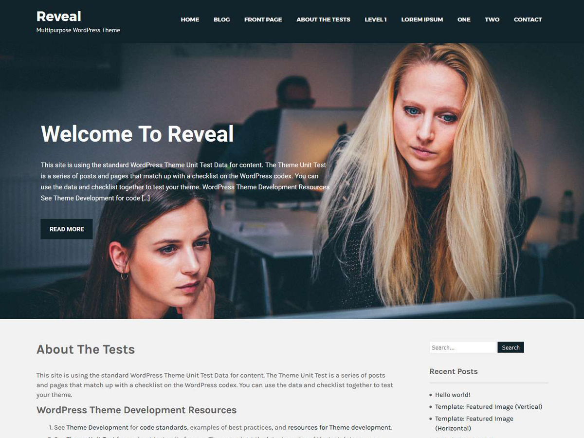 Reveal Lite Preview Wordpress Theme - Rating, Reviews, Preview, Demo & Download