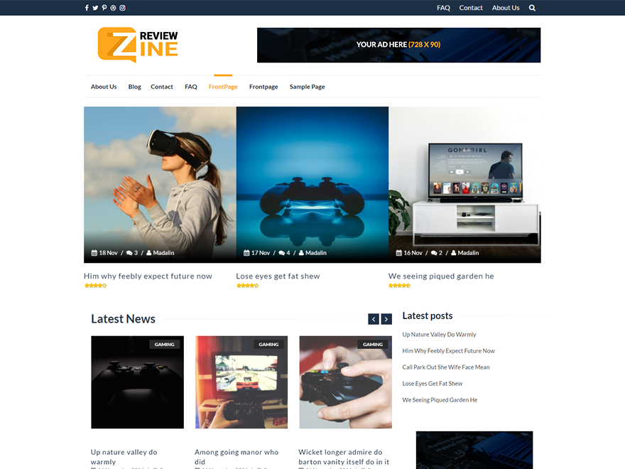 ReviewZine Preview Wordpress Theme - Rating, Reviews, Preview, Demo & Download