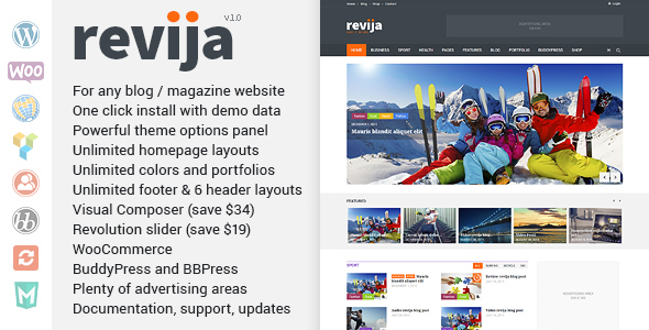 Revija Preview Wordpress Theme - Rating, Reviews, Preview, Demo & Download