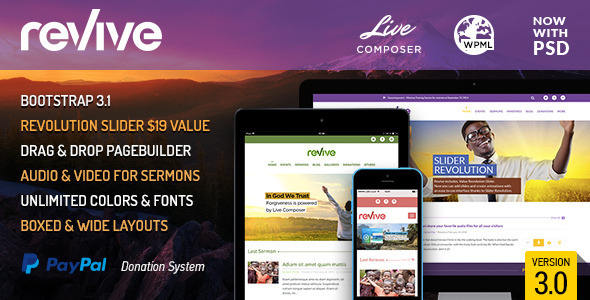 Revive Preview Wordpress Theme - Rating, Reviews, Preview, Demo & Download